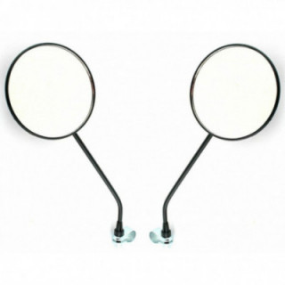 2x Universal Spiegel ø115 M8 / Schelle (rechts/links) für Moped Mofa Simson