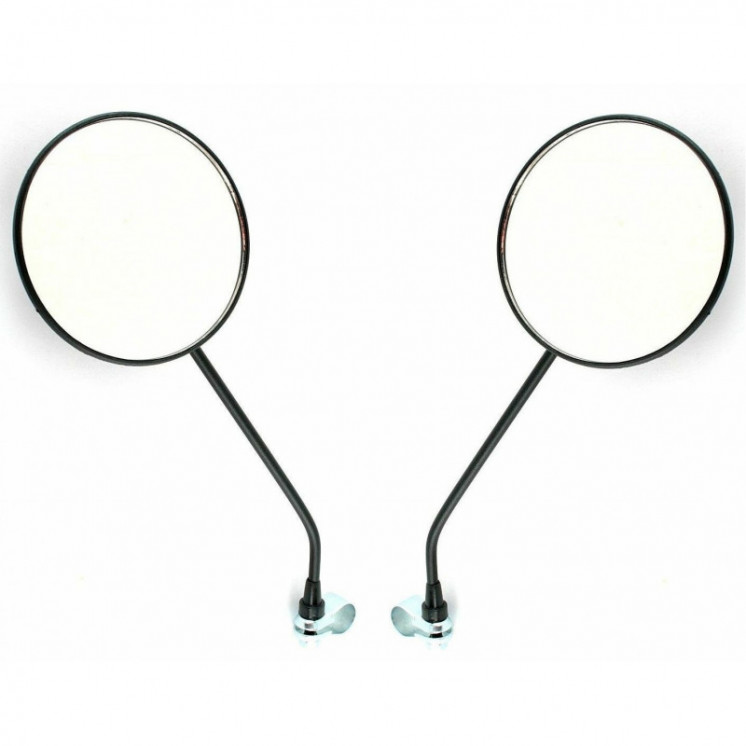 2x Universal Spiegel ø115 M8 / Schelle (rechts/links) für Moped Mofa Simson